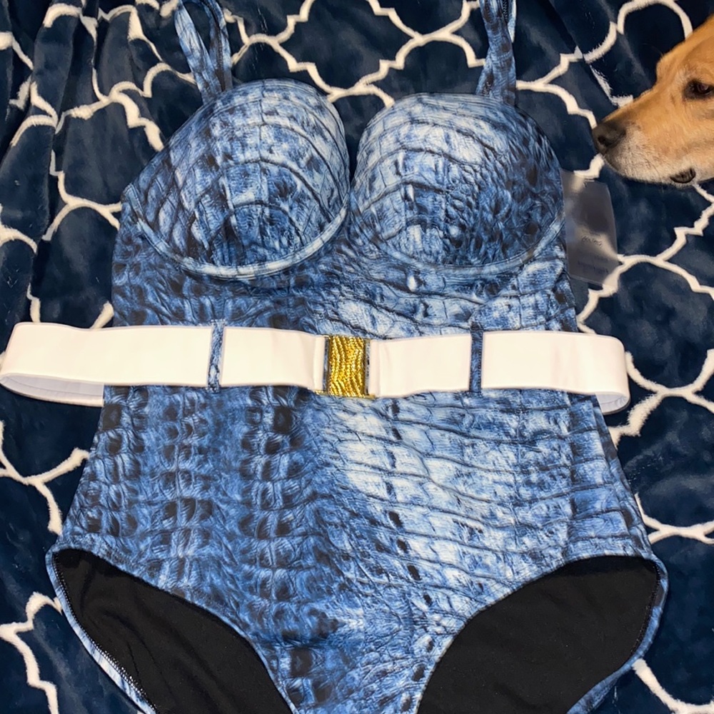 NWT one piece swimsuit with belt